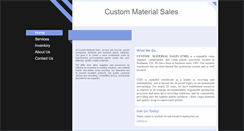Desktop Screenshot of custommaterialsales.com
