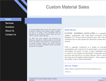 Tablet Screenshot of custommaterialsales.com